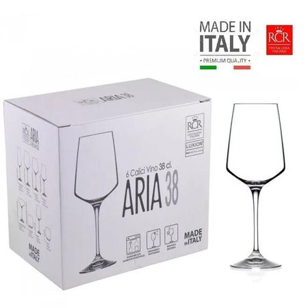 Set de Copas  X 06 Vino  38CL. RCR - Hecho en Italia