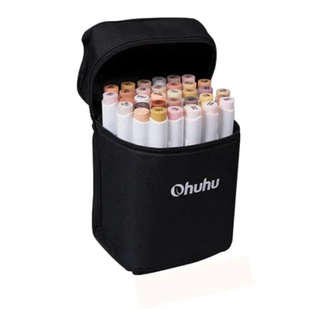 Ohuhu Honolulu - Set de 36 marcadores de alcohol Tonos piel