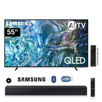 Televisor Samsung QLED Tizen OS Smart Tv 55 4K QN55Q60DAGXPE+ Soundbar HW C400