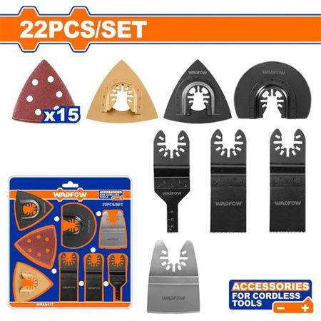 JUEGO DE HOJAS DE 22 PIEZAS PARA ACCESORIOS DE SIERRA MULTIFUNCIÓN WADFOW - WMA9417