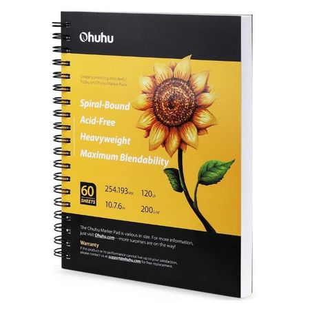 Ohuhu Block para marcadores con espiralado - 60 hojas