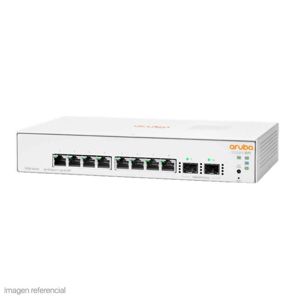 Switch HPE JL680A Instant On 8 Puertos Gigabit con 2 Puertos SFP 1930
