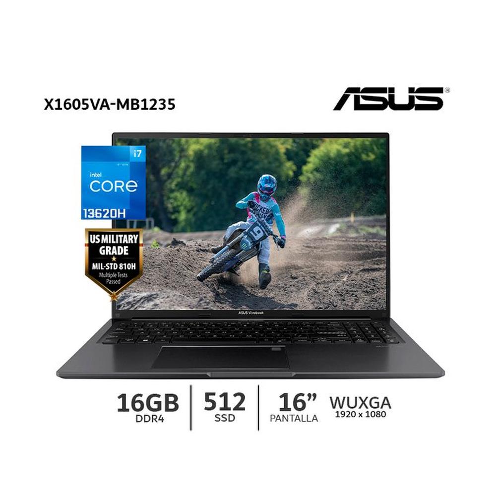 Notebook ASUS X1605VA-MB1235 Core i7-13620H 16 WUXGA IPS 16Gb Ram DDR4 512Gb SSD