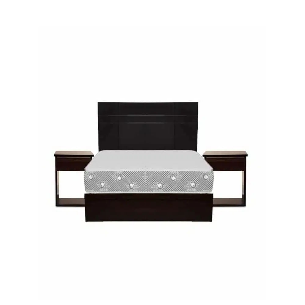 Dormitorio 1.5 Plz Orquidea 2 Veladores Colchon Resortes H Y S