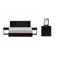 Dormitorio Queen Orquidea 2 Veladores Colchon Comoda H Y S