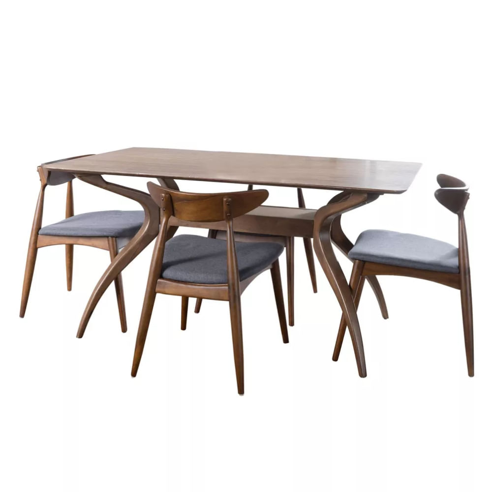 Comedor 4 Sillas Lupe Marron HogarySpacios