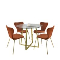 Comedor 4 Sillas Lara Ladrillo HogarySpacios