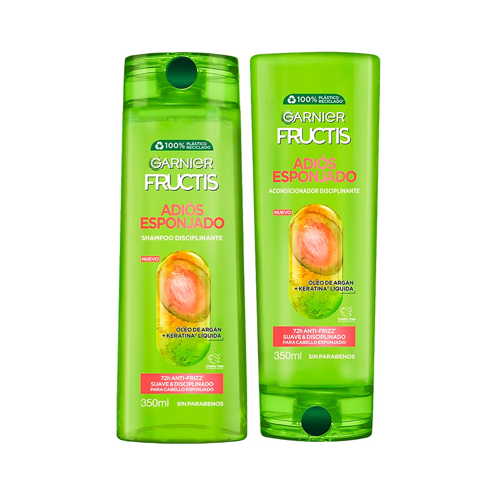 Pack Shampoo FRUCTIS Adiós Esponjado Frasco 350ml + Acondicionador FRUCTIS Adiós Esponjado Frasco 350ml
