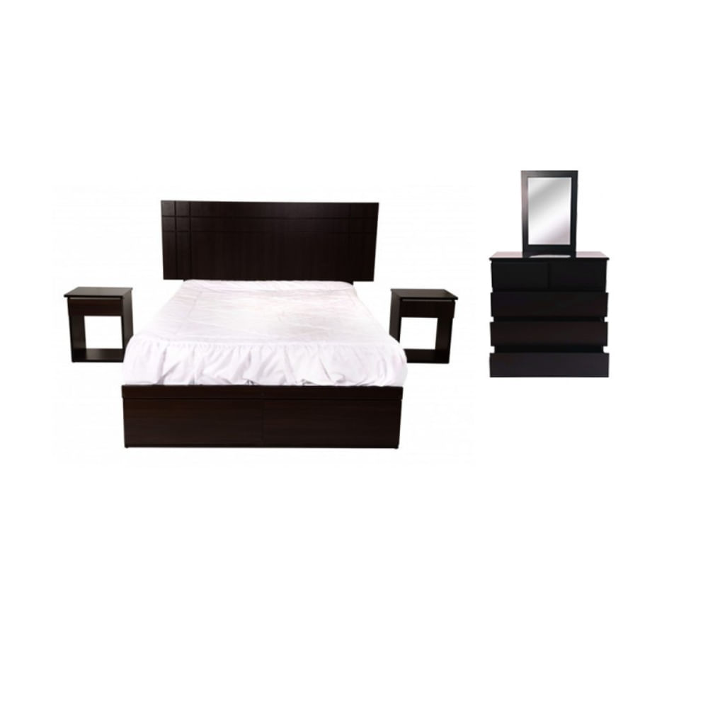 Dormitorio 2 Plz Orquidea 2 Veladores Comoda H Y S