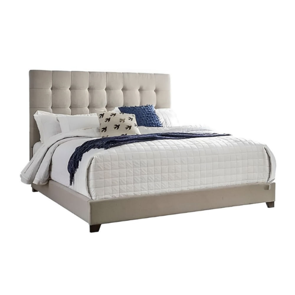 Dormitorio 2 Plz Turena Tapizada Gris Claro H Y S