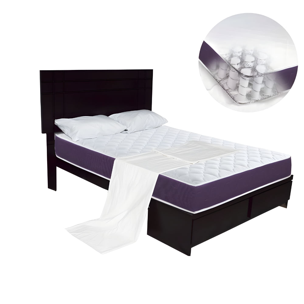 Dormitorio 2 Plz Doncella Colchon Resortes H Y S