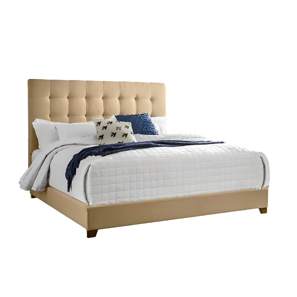 Dormitorio 2 Plz Turena Tapizada Beige H Y S