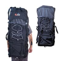 Mochila Campera Impermeable Expandible Trekking 80 + 10 litros Stevens Negro