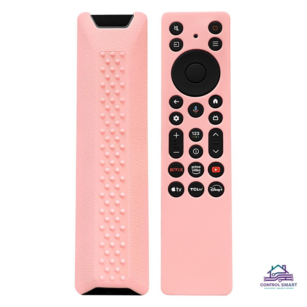 Funda Rosa De Silicona Flexible Para Control Tcl Smart Tv Moderno 2025