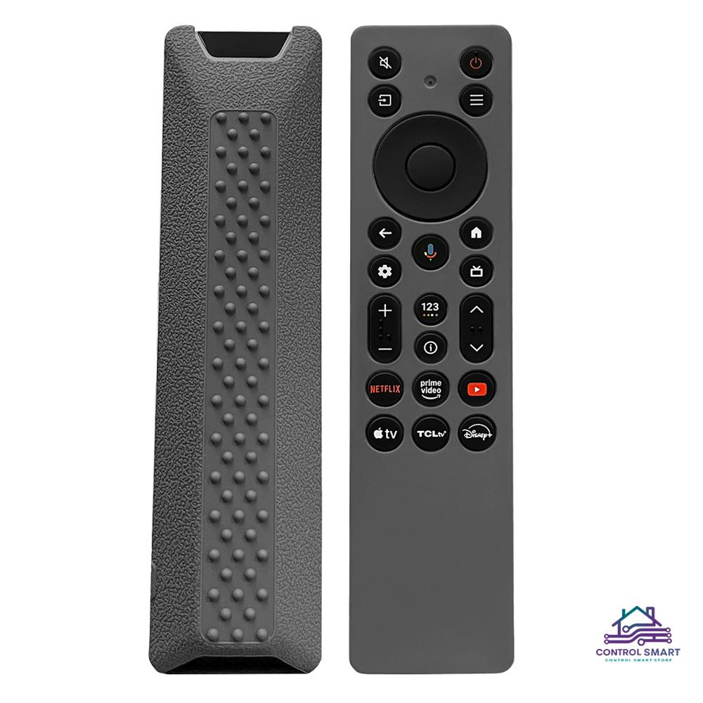 Funda Gris Oscuro De Silicona Flexible Para Control Tcl Smart Tv Moderno 2025