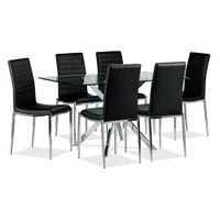 Comedor 6 Sillas Glasgow Negro CN