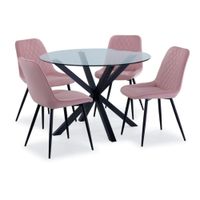 Comedor 4 Sillas Zurich Rosa Palo CN
