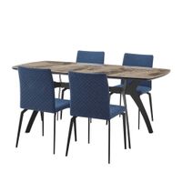 Comedor 4 Sillas Vancouver Azul Noche CN