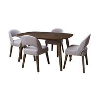 Comedor 4 Sillas Nantes Gris Claro CN