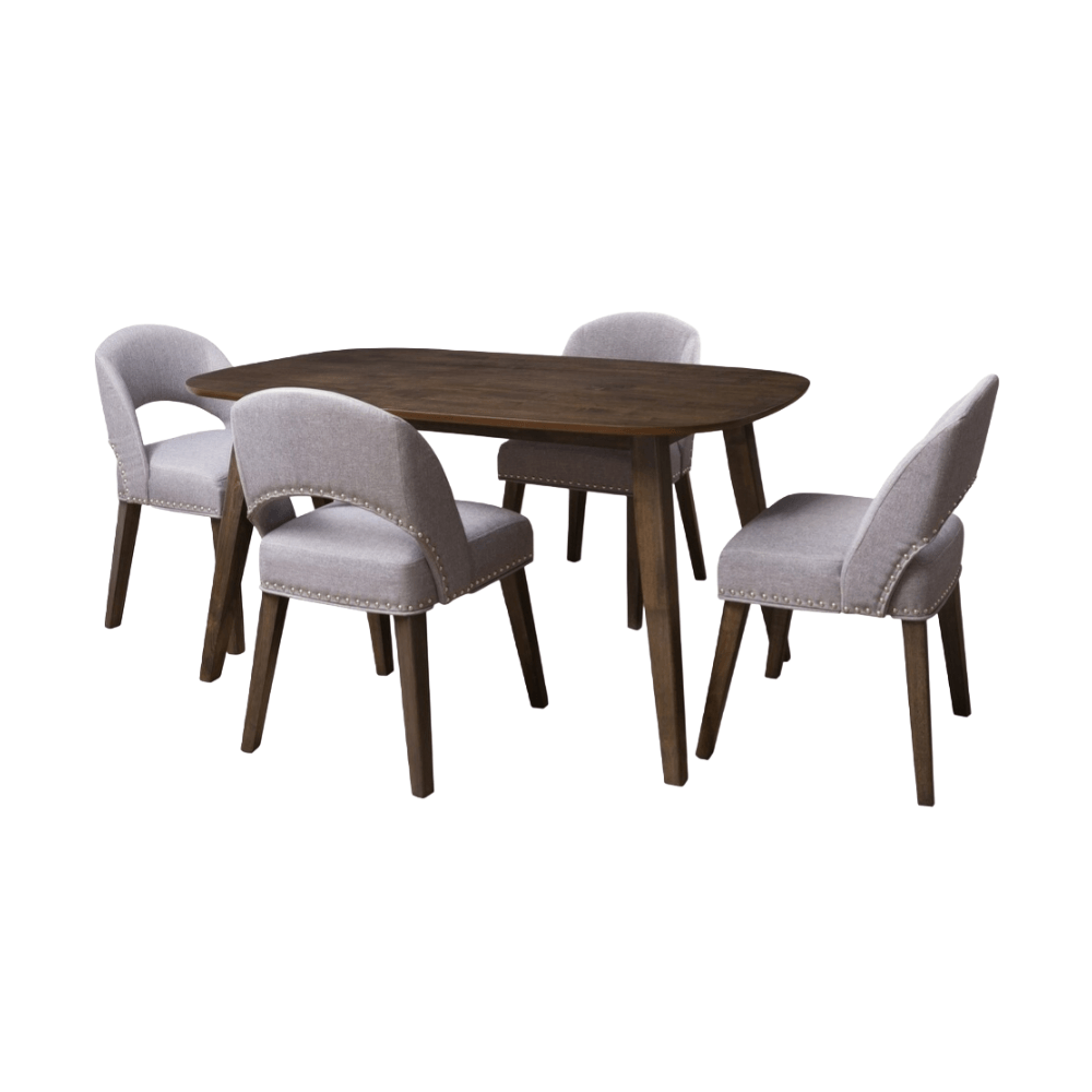 Comedor 4 Sillas Nantes Gris Claro CN