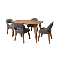 Comedor 4 Sillas Nantes Gris Oscuro CN