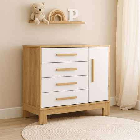Comoda Noa 1 Puerta 4 Cajones