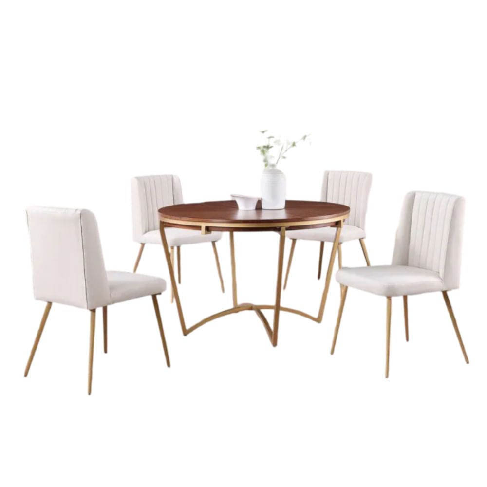 Comedor 4 Sillas Chicago Blanco CN