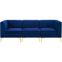 Sofa Modular 3 Cuerpos Zaid Azul Noche CN