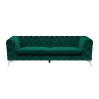 Sofa 3 Cuerpos Chestermoon Verde Oscuro Shego