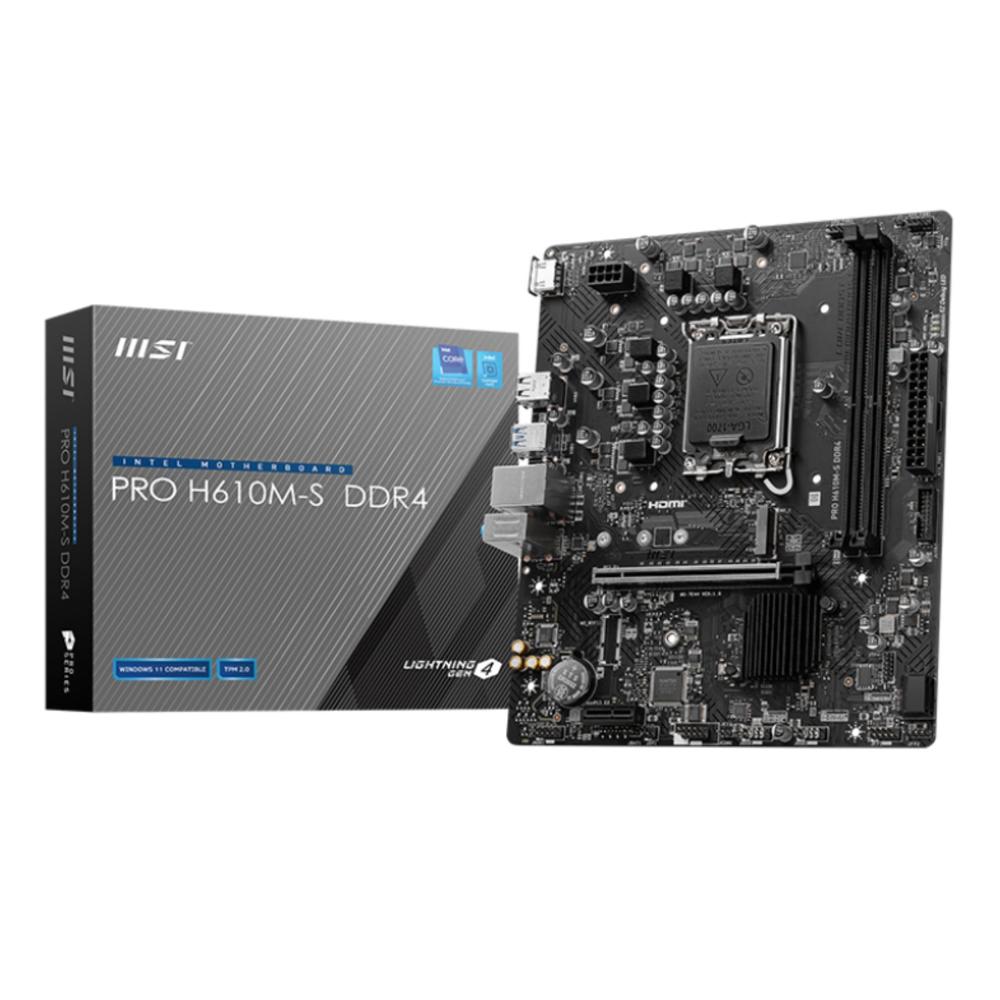 Motherboard MSI PRO H610M-S DDR4, Chipset Intel H610, LGA1700, Matx