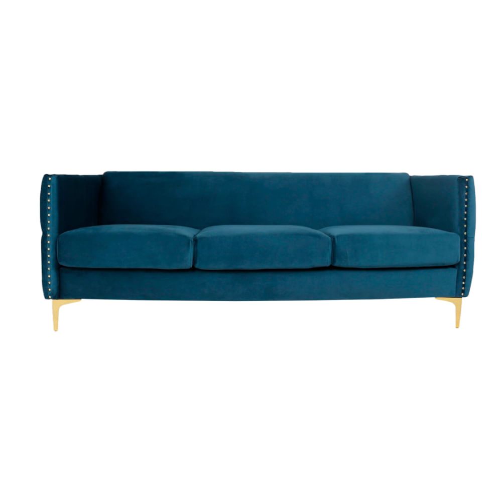 Sofa 3 Cuerpos Joseph Azul Acero Model