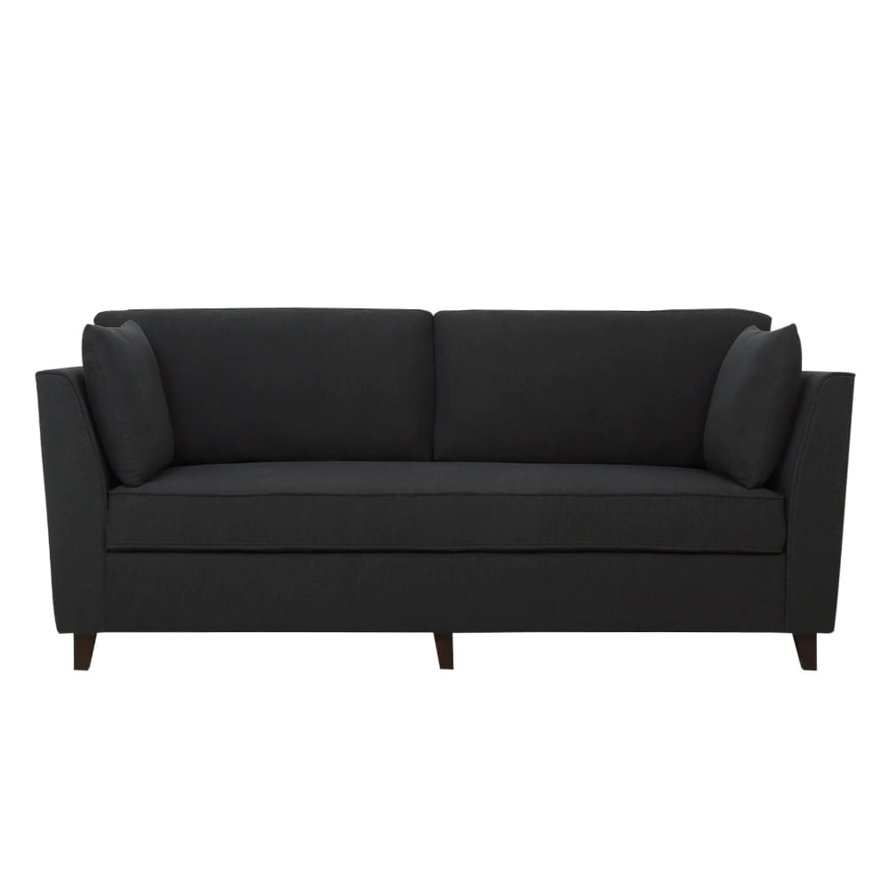 Sofa 3 Cuerpos Lacci Negro Shego
