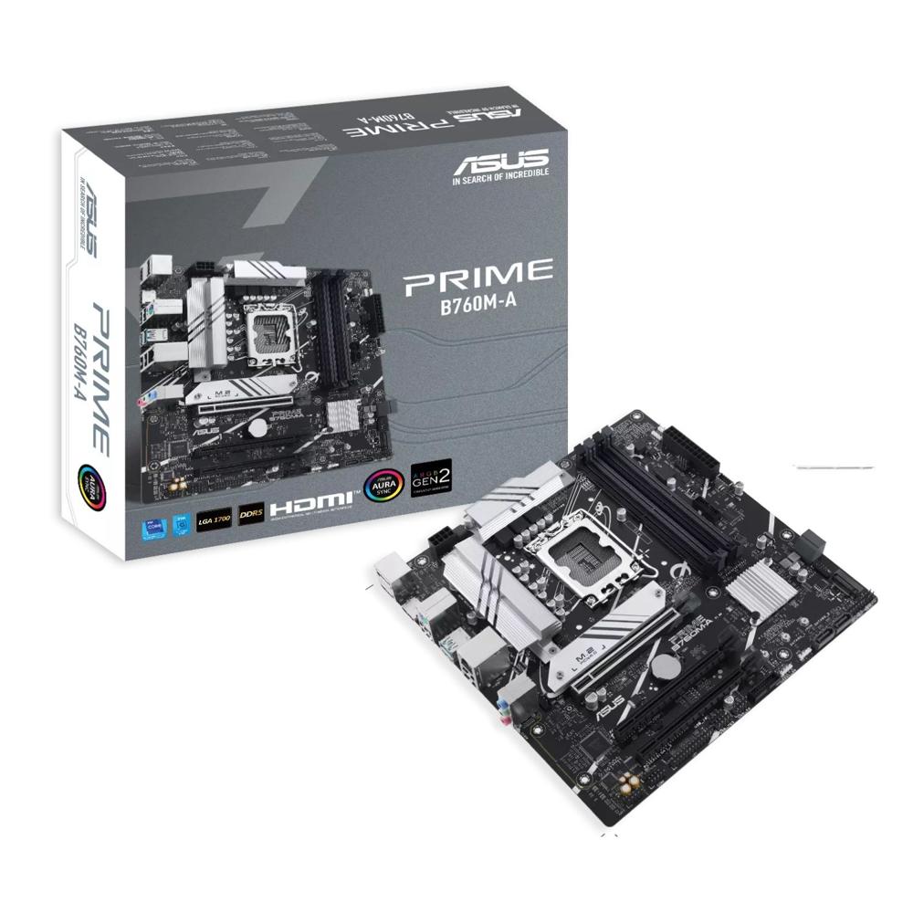 Motherboard ASUS PRIME B760M-A Chipset Intel B760, LGA1700, Micro ATX