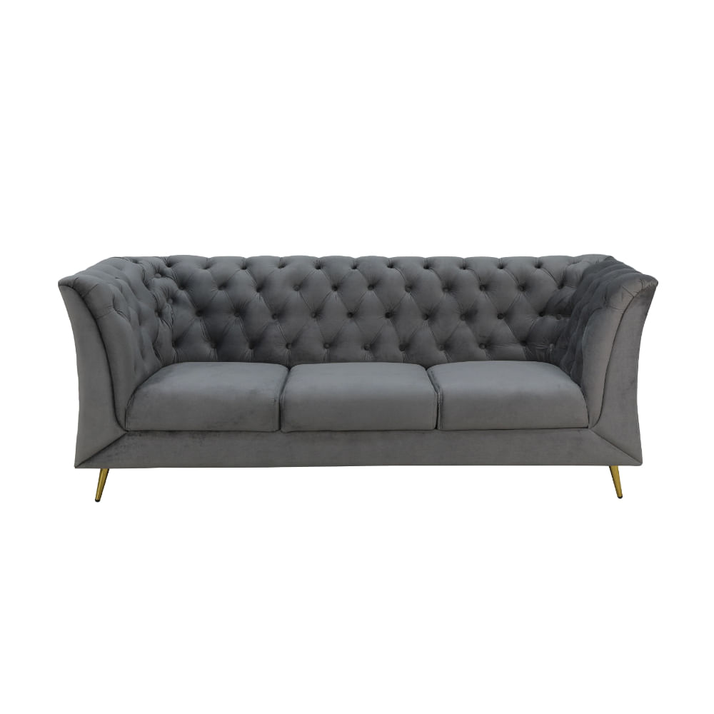 Sofa 3 Cuerpos Baros Gris Shego