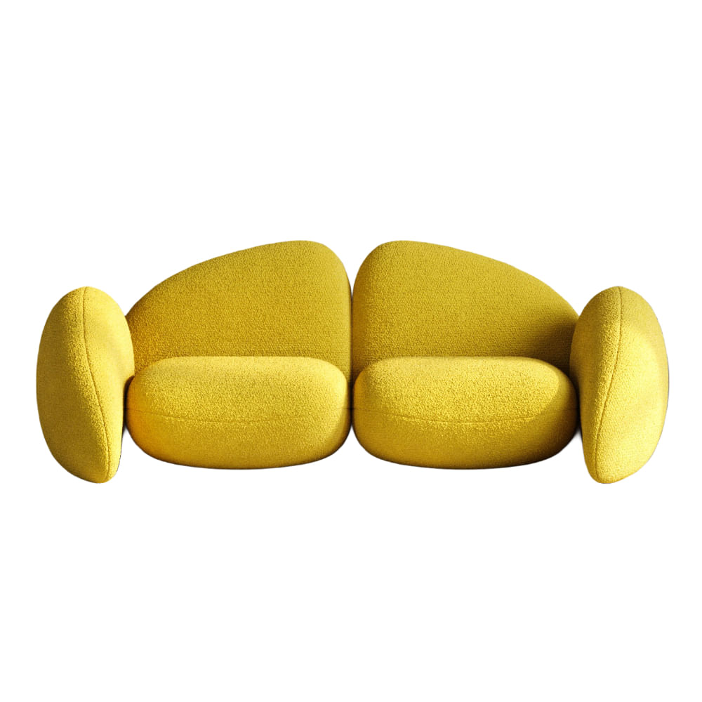 Sofa 2 Cuerpos Bakezo Amarillo Shego