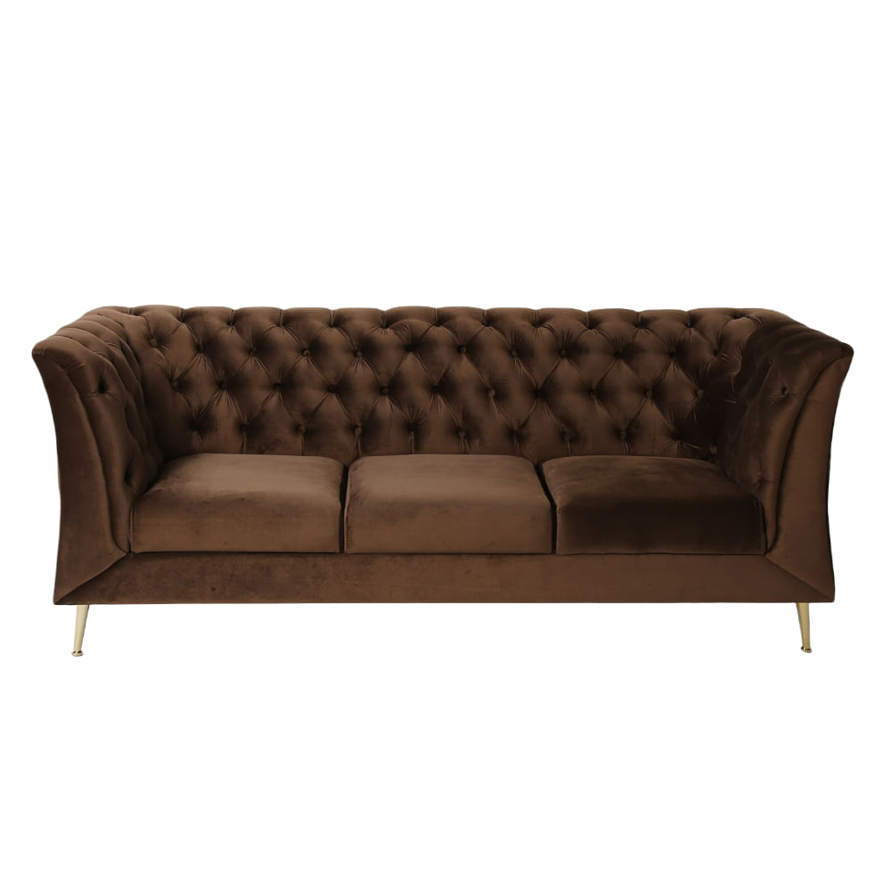 Sofa 3 Cuerpos Baros Marron Shego