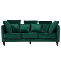 Sofa 3 Cuerpos Naomi Verde Oscuro Shego
