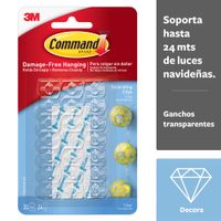 Autoadhesivos COMMAND Clear Mini Blíster 20un