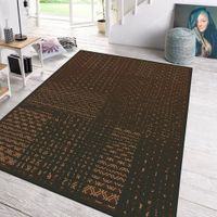 Alfombra Rectangular Luna Black 200 x 290cm Negro