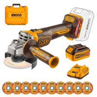 Amoladora 4  1000w 1 batería 4ah y cargador 20v Ingco CAGLI271531