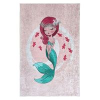 Alfombra Niños Sirena 120 x 180cm Rosado