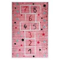 Alfombra Niños Juego Mundo Rosa 120 x 180cm Rosa