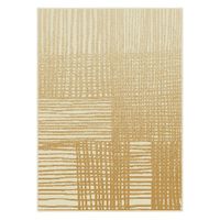 Alfombra Rectangular Luna Creme Mustard 160 x 225cm Beige