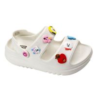 Sandalias Mujer Playera Plataforma BT21 Blanco