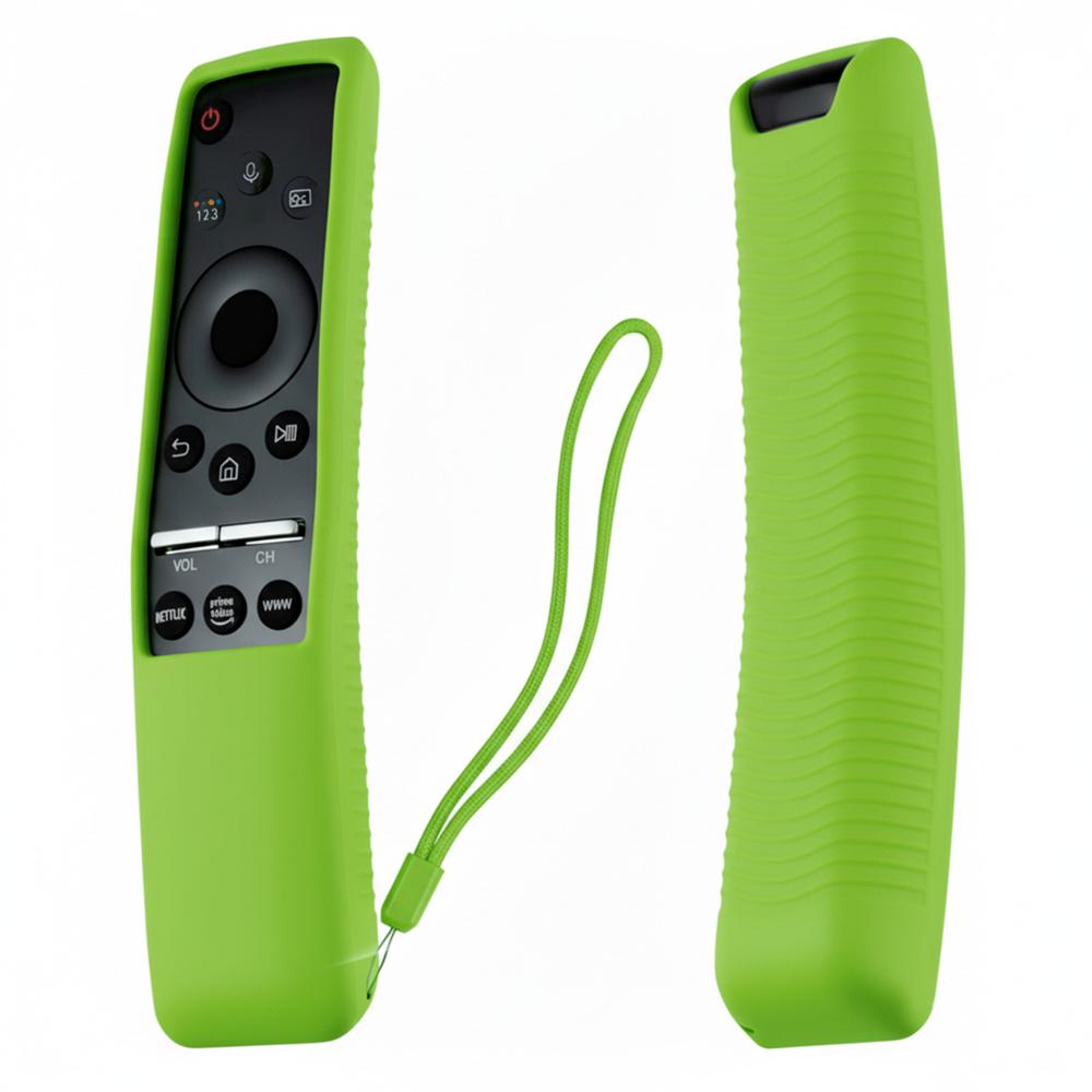 Control Para TV Samsung Comando Por Voz Smart + Funda Color Verde Neón