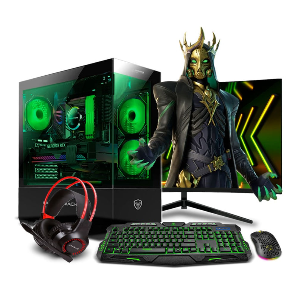 COMPUTADORA PC GAMER DRACO GREEN CORE I7 12700F 16GB 500GB 24 RTX5060TI 16GB MI PC LISTA MIPCLISTA