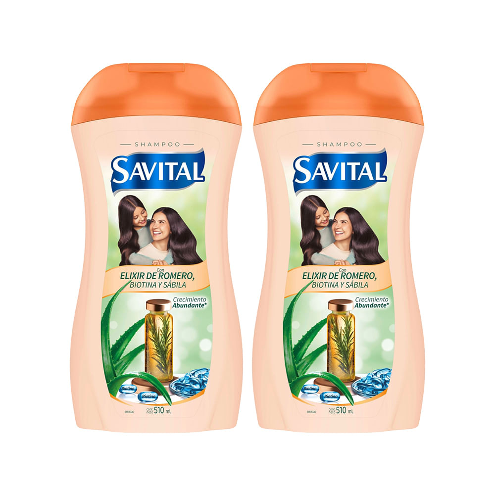 Pack Shampoo SAVITAL Elixir Frasco 510ml x 2un