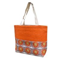 Bolso de Playa Cartera Flower - Naranja