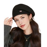 Boina Mossa Estilo Francesa mujer  - Negro