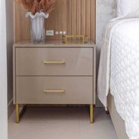 Mesa de Noche Moderno Mithra Color Beige Gloss TU MESITA